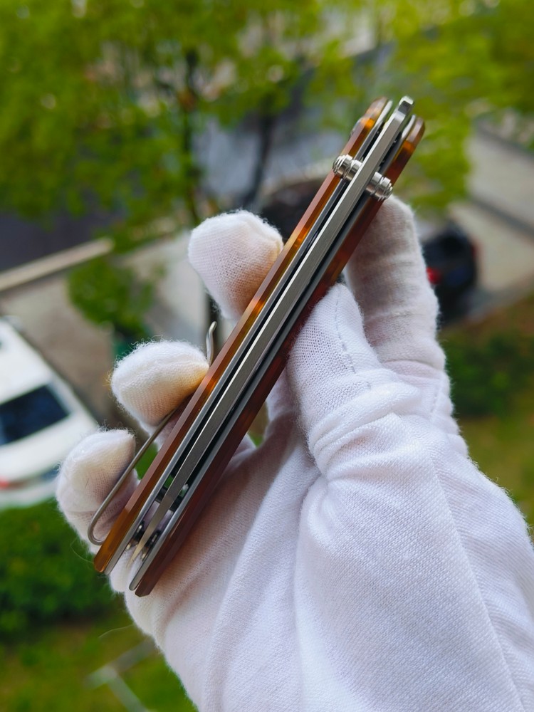 🔥 CIVIVI Vision FG  Nitro-V钢 Ultem柄 C22036-5 琥珀色 760