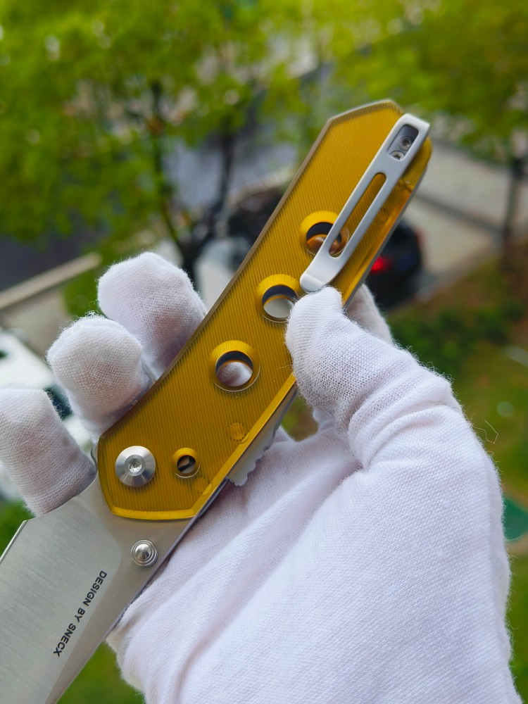 🔥 CIVIVI Vision FG  Nitro-V钢 Ultem柄 C22036-5 琥珀色 760