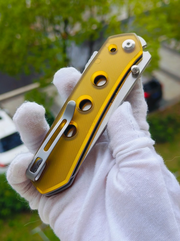 🔥 CIVIVI Vision FG  Nitro-V钢 Ultem柄 C22036-5 琥珀色 760
