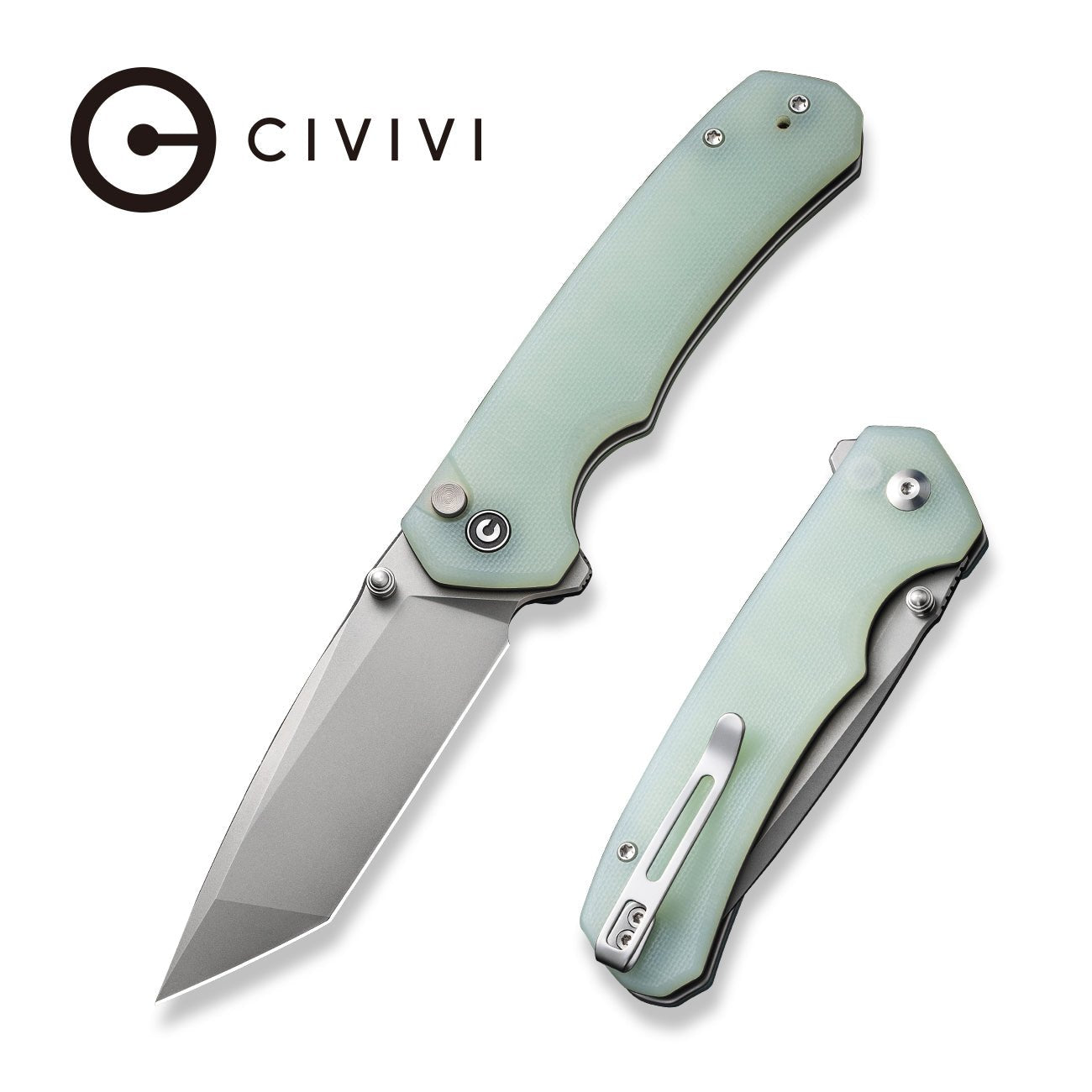 CIVIVI Button Lock Brazen 14C28N钢 G10手柄 C19059C-3 玉色 548