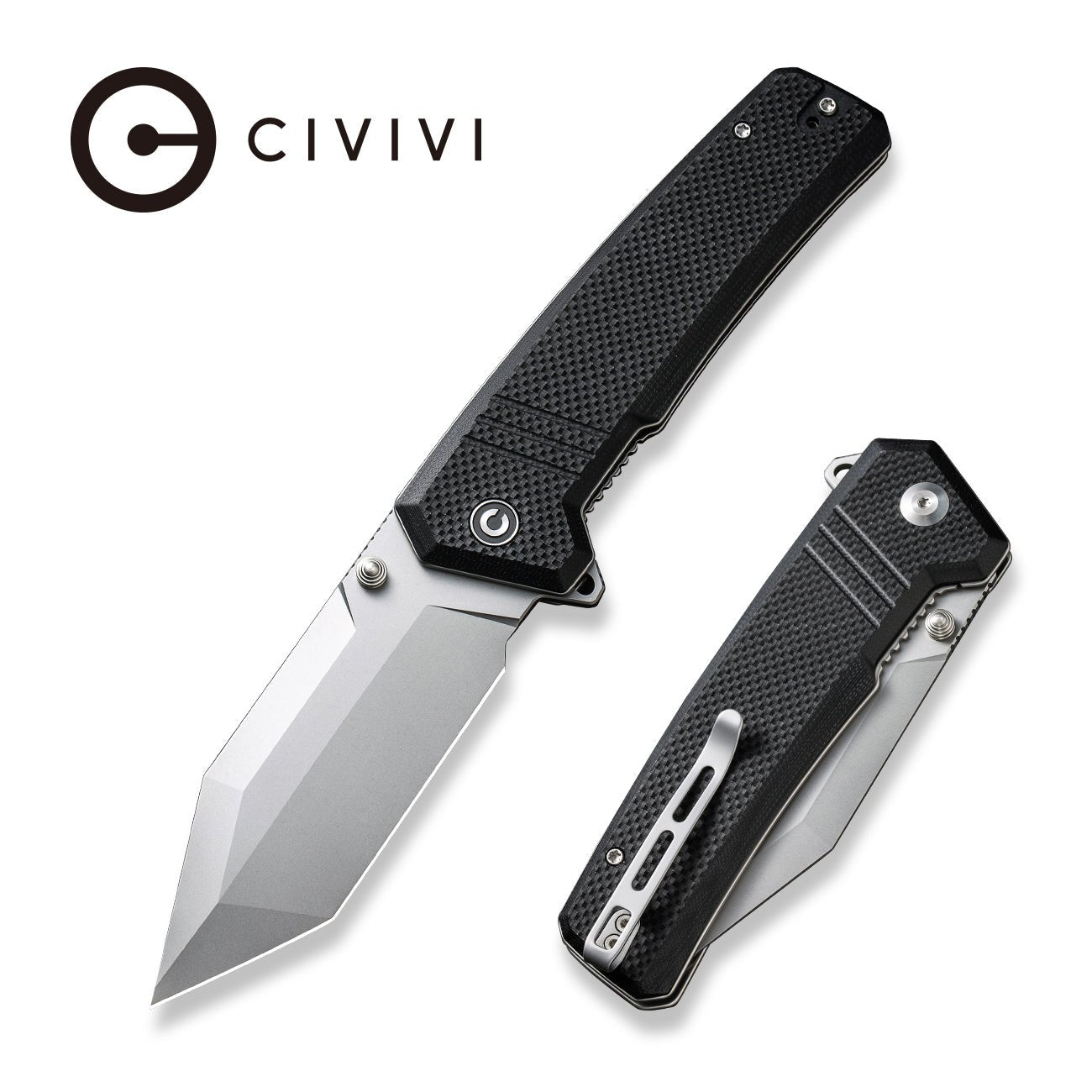 CIVIVI Bhaltair 14C28N钢 米卡塔柄 C23024-1 棕色 569