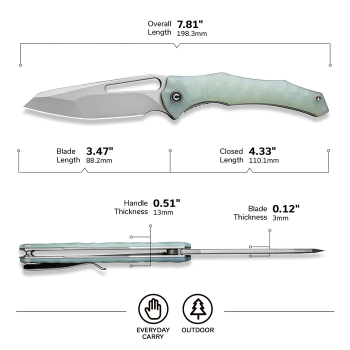 CIVIVI Spiny Dogfish 14C28N钢 G10柄 C22006-2 玉色 502