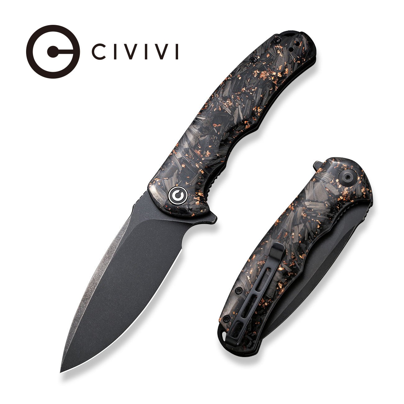 CIVIVI Praxis 9Cr18MoV钢 碳纤维+树脂柄 C803I 黑色 601