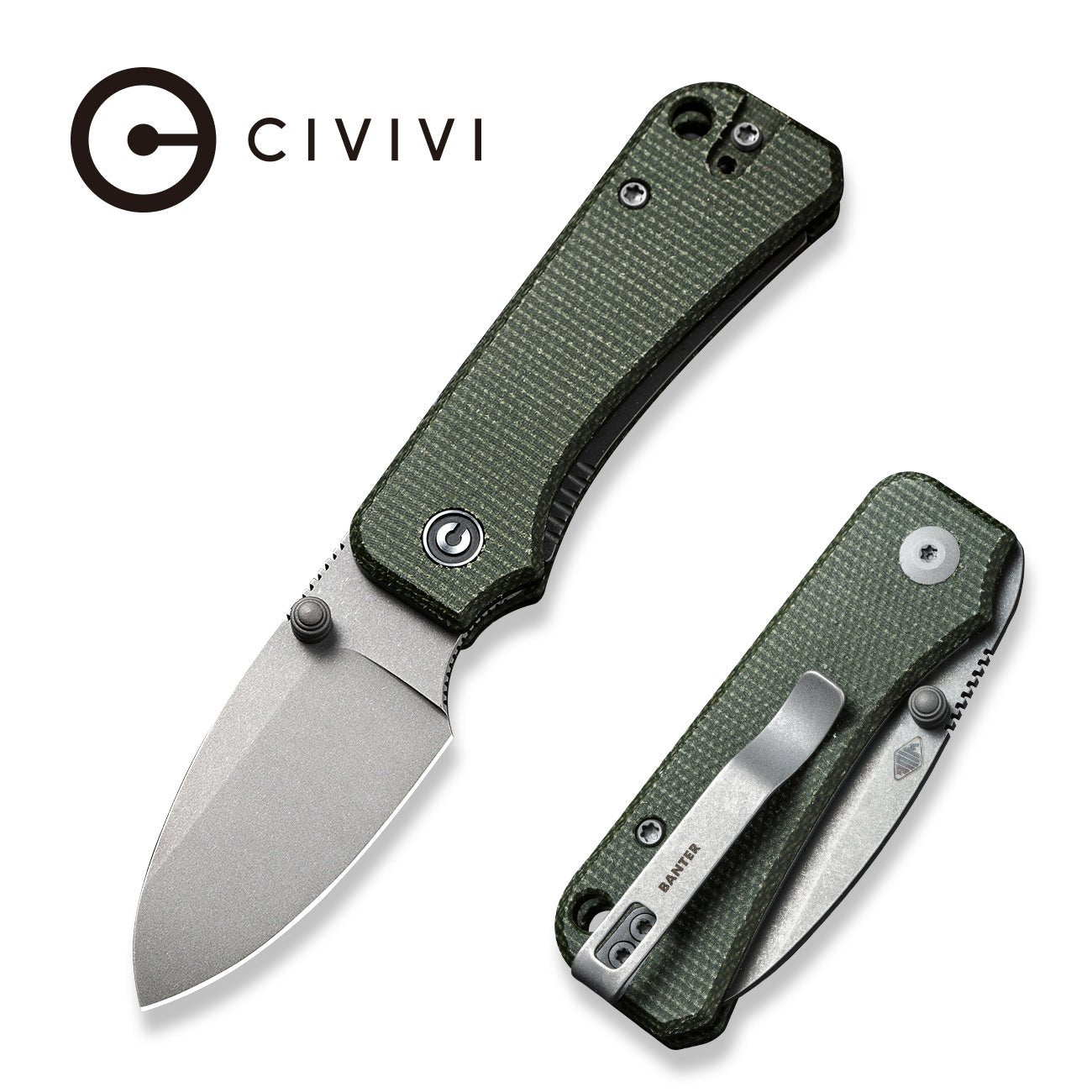 CIVIVI Baby Banter Nitro-V钢 Micarta柄 C19068SB-1 绿色 511