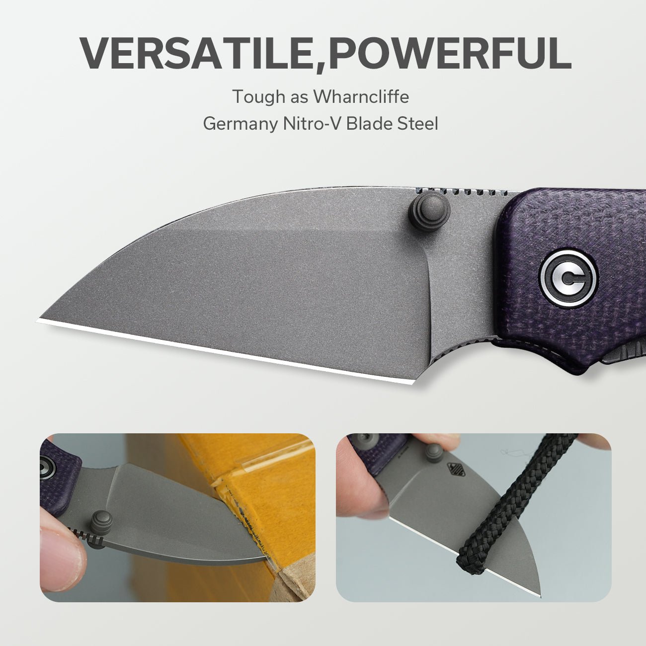 CIVIVI Baby Banter Wharncliffe Nitro-V钢 米卡塔柄 C19068SC-2 紫色 540