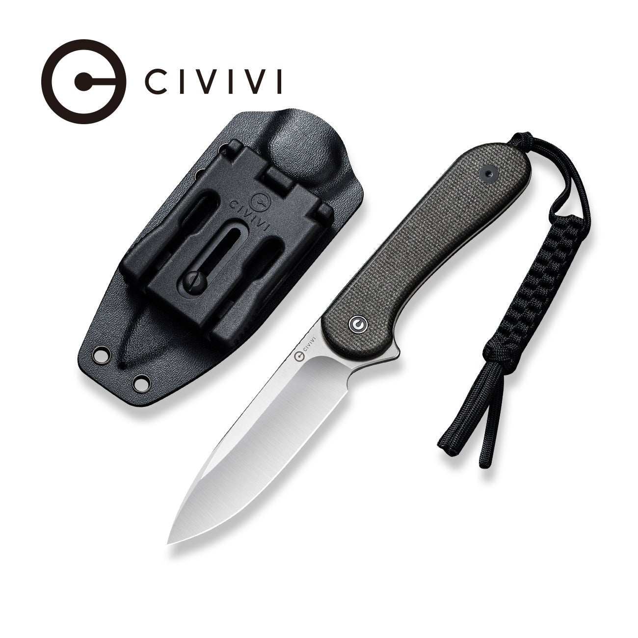 CIVIVI Elementum Fixed Blade D2钢 米卡塔柄 C2105B 黑色 657