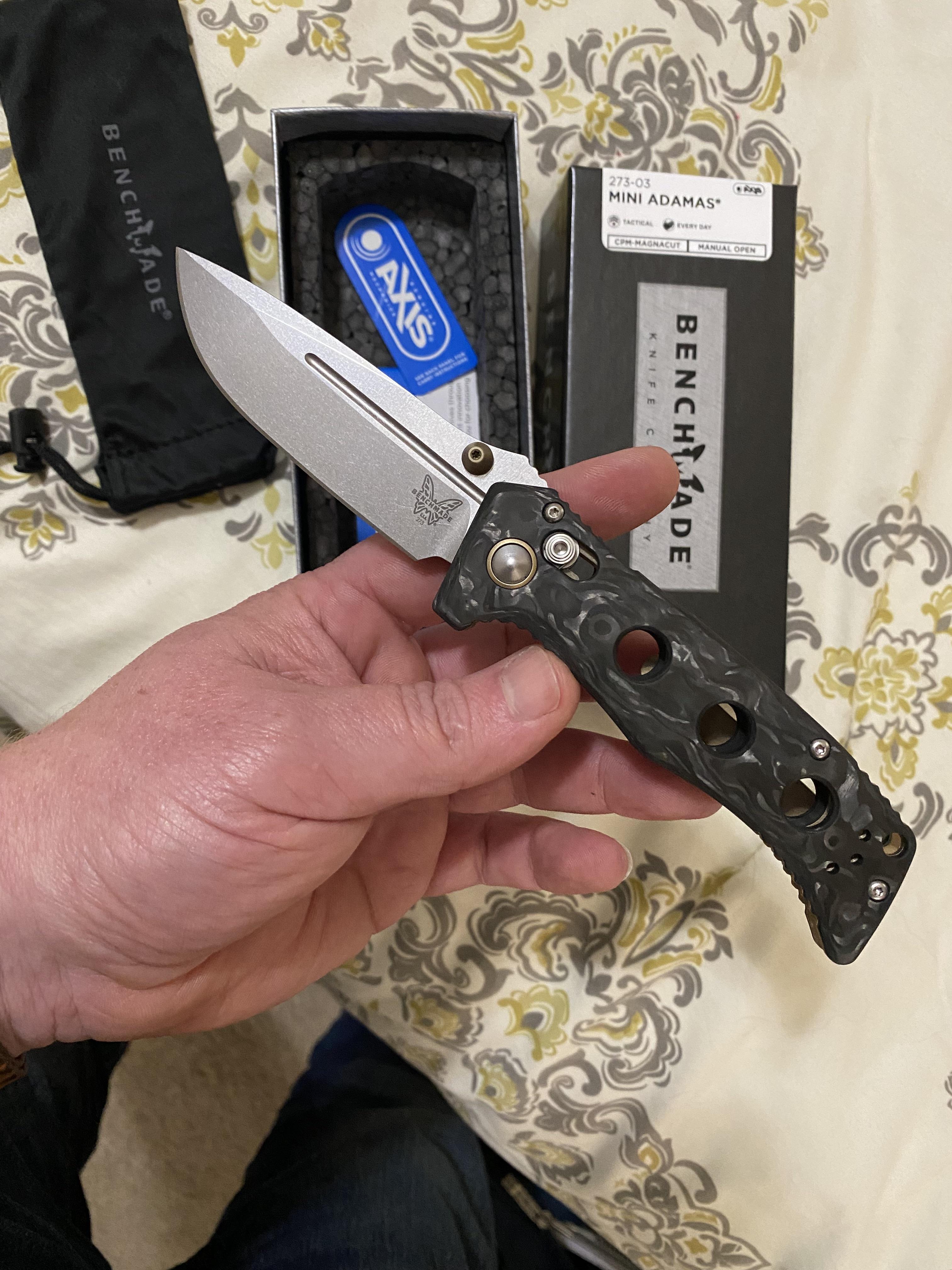 Benchmade Mini Adamas MagnaCut钢 碳纤维柄 273-03 黑色 2680