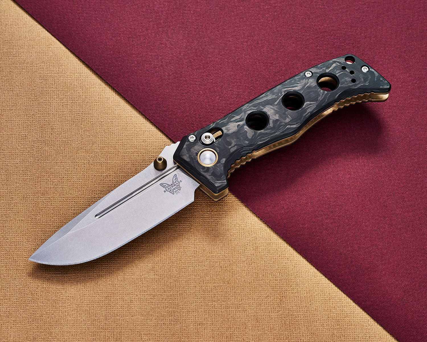 Benchmade Mini Adamas MagnaCut钢 碳纤维柄 273-03 黑色 2680