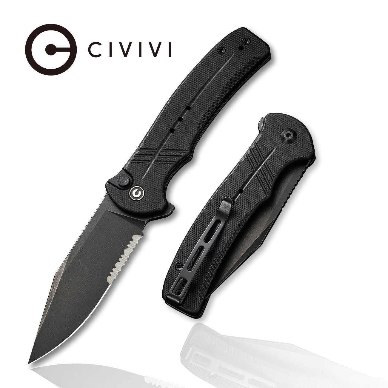 CIVIVI Cogent Button Lock 14C28N钢 G10柄 C20038E-1 黑色 597