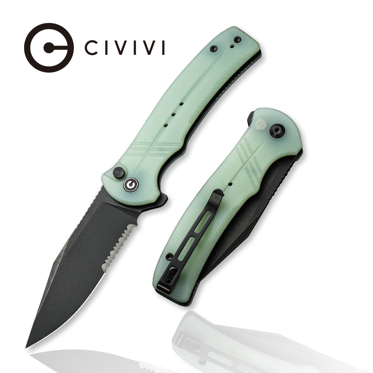 CIVIVI Cogent Button Lock 14C28N钢 G10柄 C20038E-3 玉色 597
