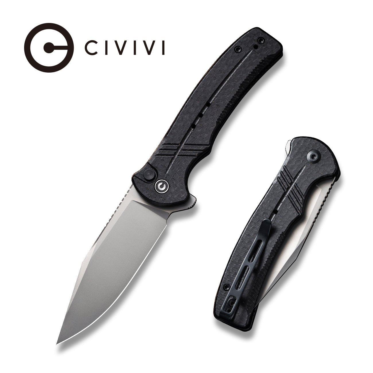 CIVIVI Cogent Button Lock 14C28N钢 米卡塔柄 C20038D-7 黑色 614