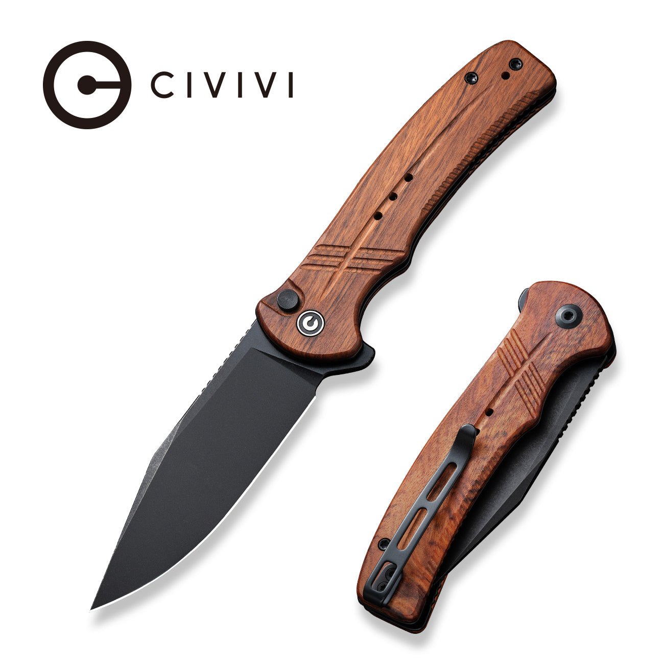 CIVIVI Cogent Button Lock 14C28N钢 木柄 C20038D-8 木色 635