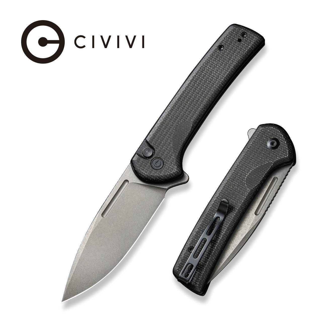 CIVIVI Conspirator Button Lock Nitro-V钢 米卡塔柄 C21006-1 黑色 686
