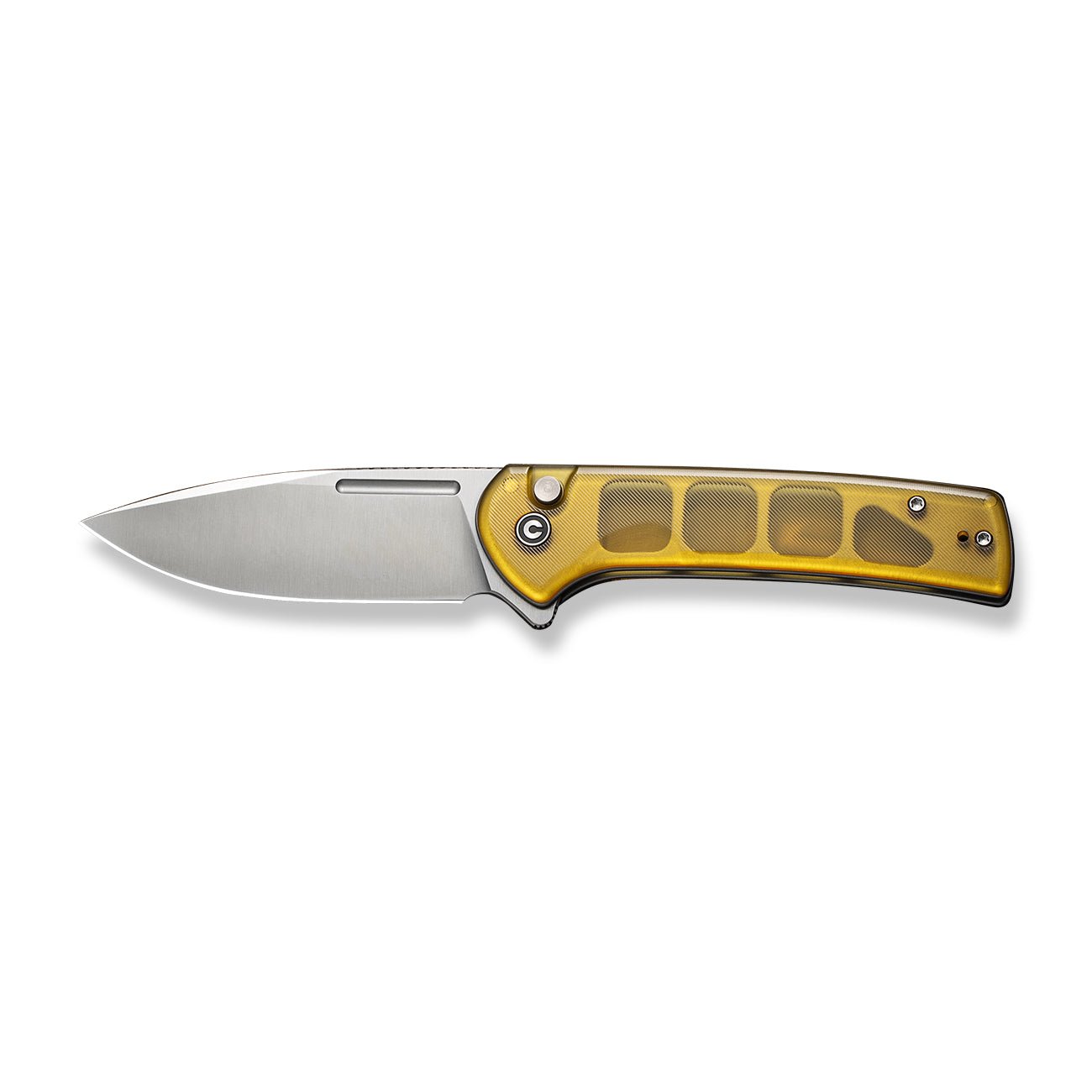 🔥 CIVIVI Conspirator Button Lock Nitro-V钢 Ultem柄 C21006-5 琥珀色 767