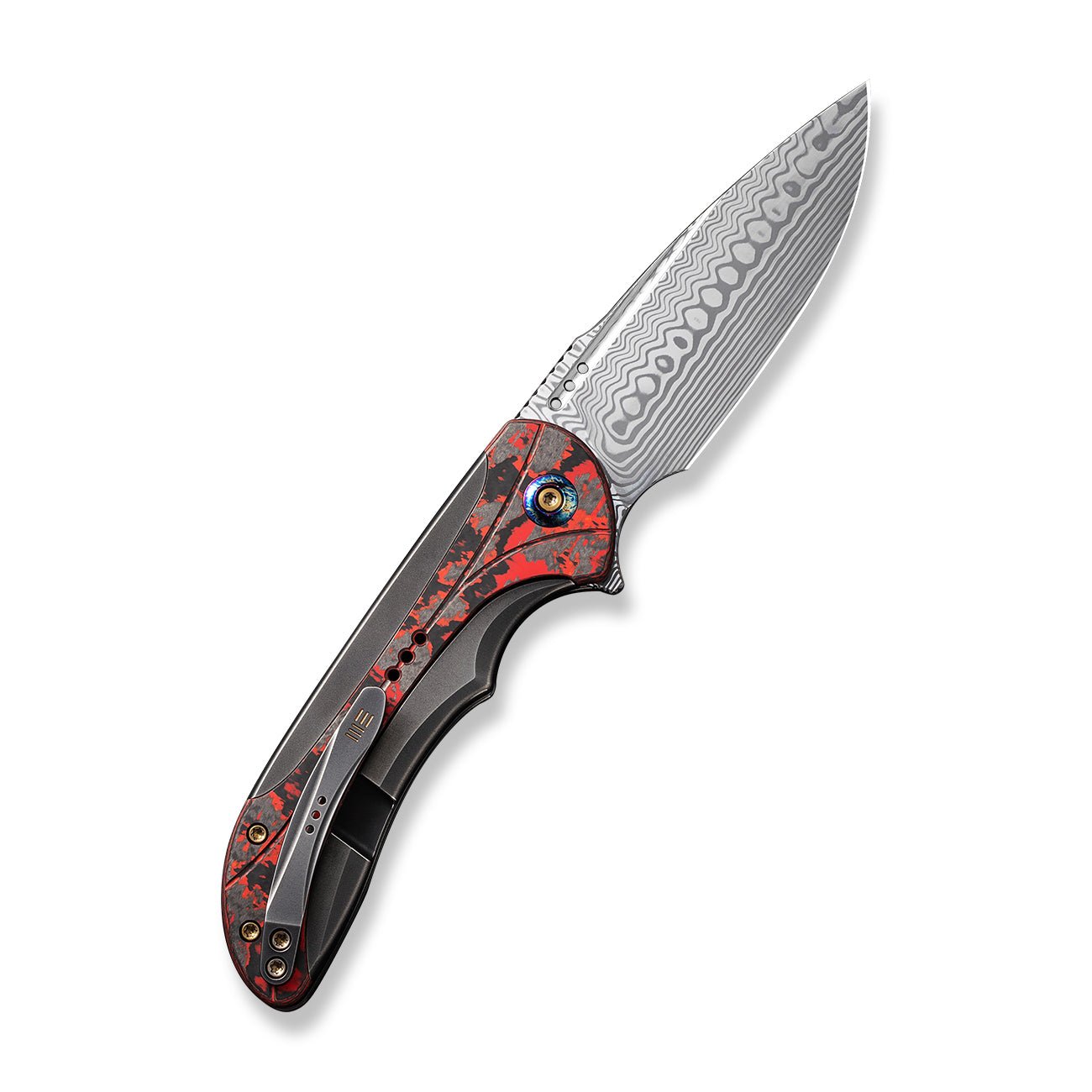 WEKNIFE Equivik 大马士革钢 钛+碳纤维柄 WE23020-DS1 5066