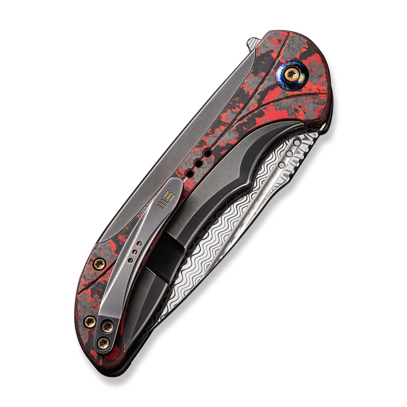 WEKNIFE Equivik 大马士革钢 钛+碳纤维柄 WE23020-DS1 5066