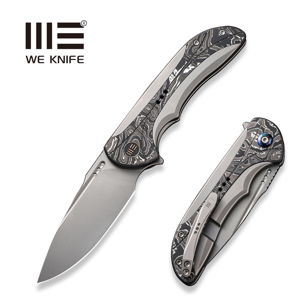 WEKNIFE Equivik CPM-20CV钢 钛+碳纤维柄 WE23020-1 2146