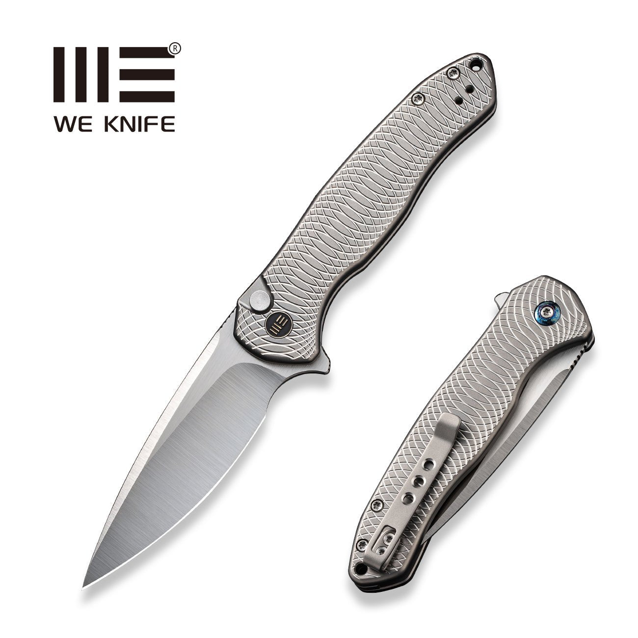 WEKNIFE Button Lock Kitefin CPM-20CV钢 钛柄 WE19002M-2 灰色 2146 限量版
