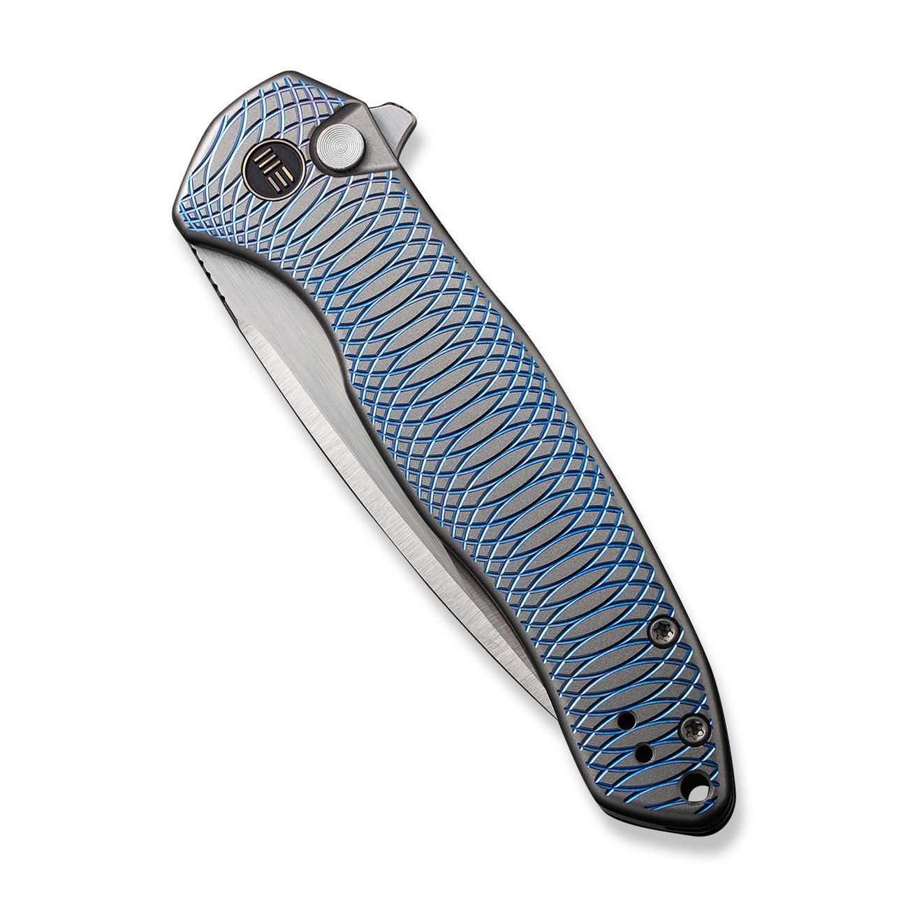 WEKNIFE Button Lock Kitefin CPM-20CV钢 钛柄 WE19002M-3 蓝色 2146 限量版
