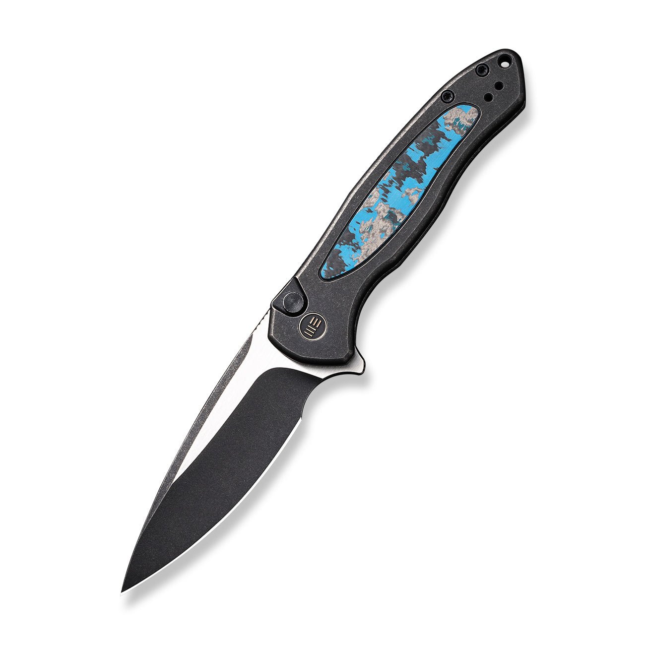 WEKNIFE Button Lock Kitefin CPM-20CV钢 钛+碳纤维 WE19002N-1 黑色 1971 限量版