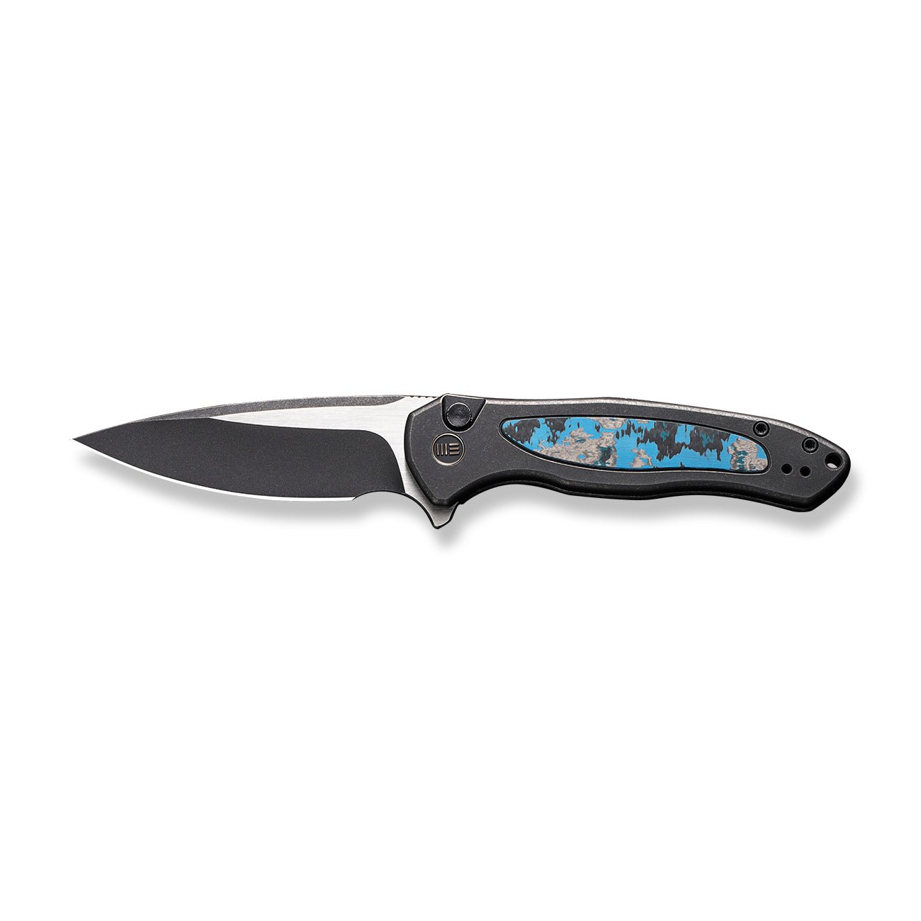 WEKNIFE Button Lock Kitefin CPM-20CV钢 钛+碳纤维 WE19002N-1 黑色 1971 限量版