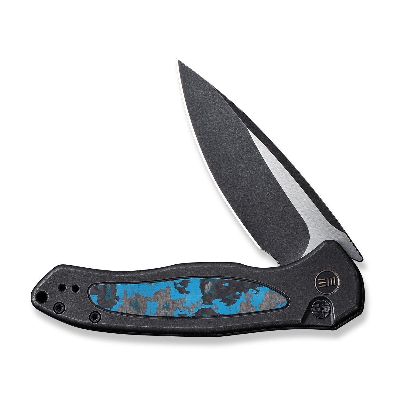 WEKNIFE Button Lock Kitefin CPM-20CV钢 钛+碳纤维 WE19002N-1 黑色 1971 限量版