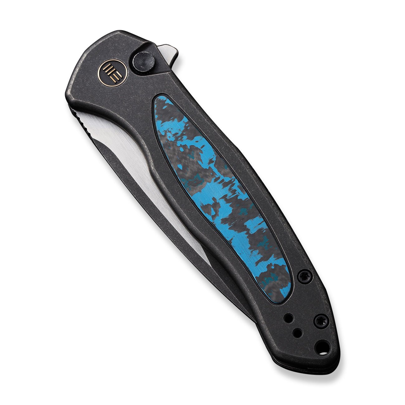 WEKNIFE Button Lock Kitefin CPM-20CV钢 钛+碳纤维 WE19002N-1 黑色 1971 限量版