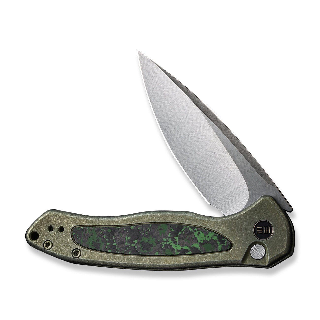 WEKNIFE Button Lock Kitefin CPM-20CV钢 钛+碳纤维 WE19002N-1 绿色 2188 限量版