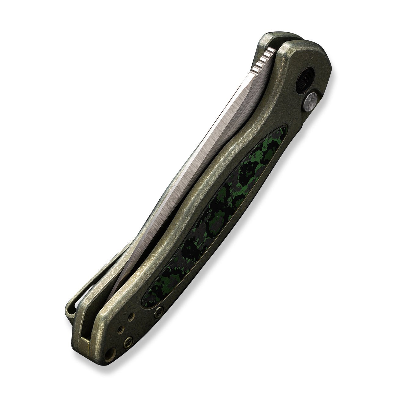 WEKNIFE Button Lock Kitefin CPM-20CV钢 钛+碳纤维 WE19002N-1 绿色 2188 限量版