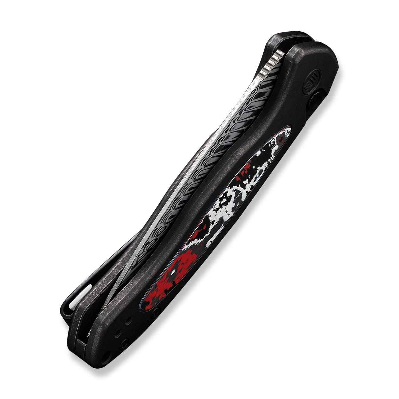 WEKNIFE Button Lock Kitefin 大马士革钢 钛+碳纤维柄 WE19002N-DS1 4723