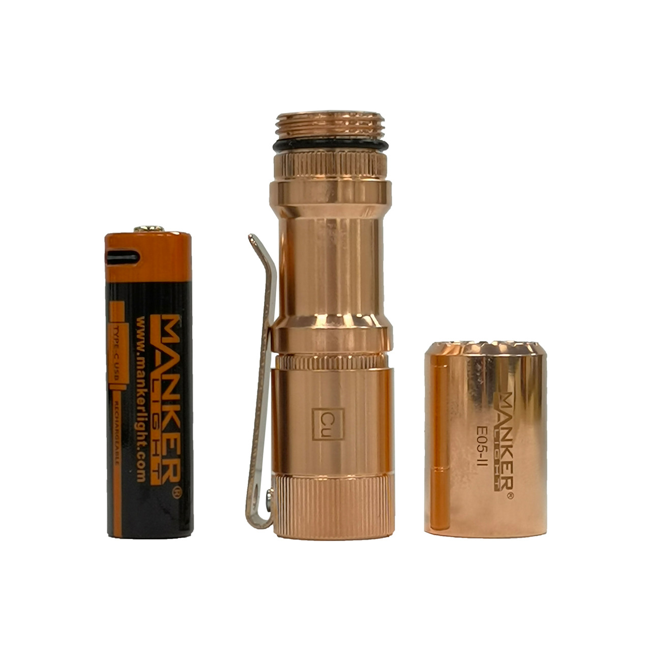 Manker 漫客手电 E05 II Cu 1300流明紫铜EDC手电筒
