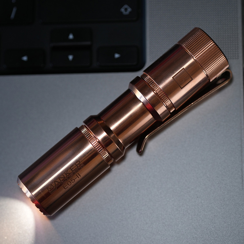 Manker 漫客手电 E05 II Cu 1300流明紫铜EDC手电筒