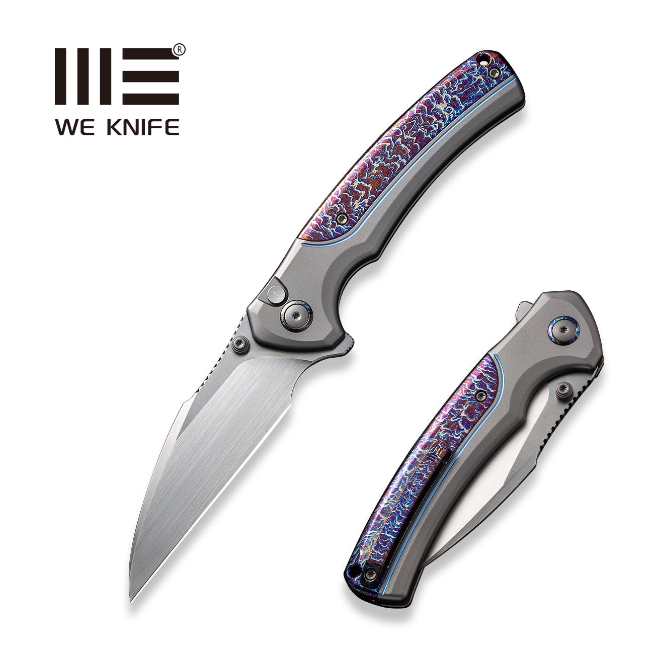 WEKNIFE Ziffius CPM-20CV钢 钛柄 WE22024D-4 灰色 3084