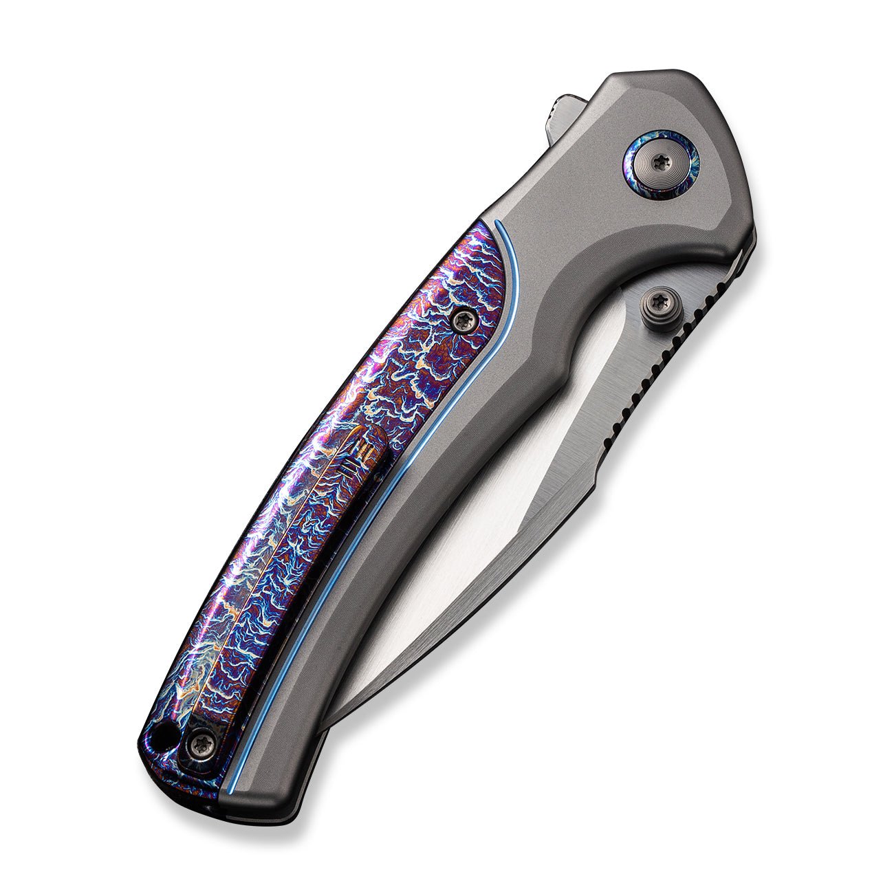 WEKNIFE Ziffius CPM-20CV钢 钛柄 WE22024D-4 灰色 3084
