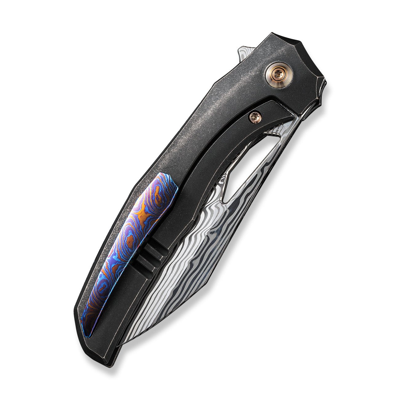 WEKNIFE Ignio 大马士革钢 钛柄 WE22042B-DS1 黑色 5282