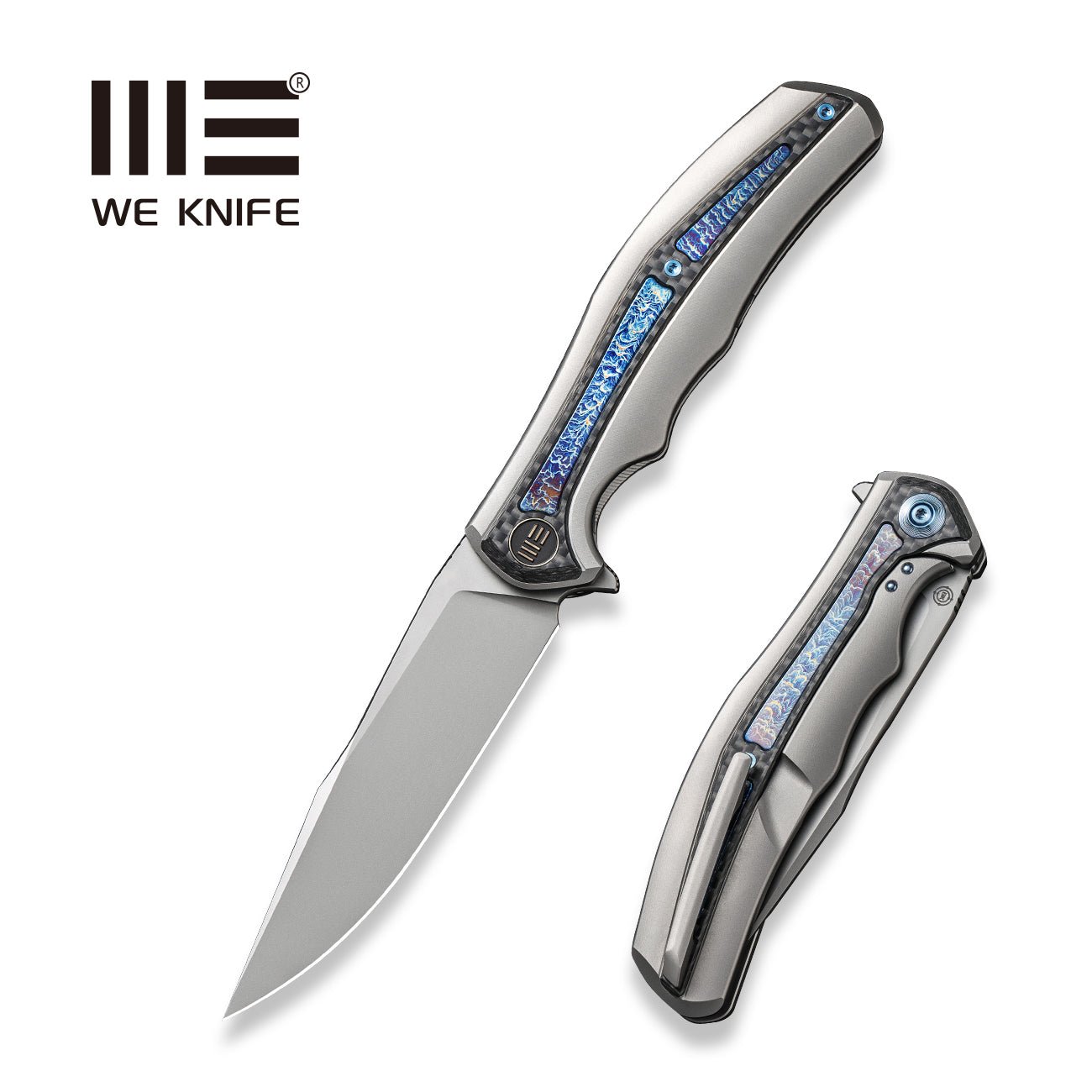 WEKNIFE Zonda  CPM-20CV钢 钛+碳纤维柄 WE22016-2 灰色 3431