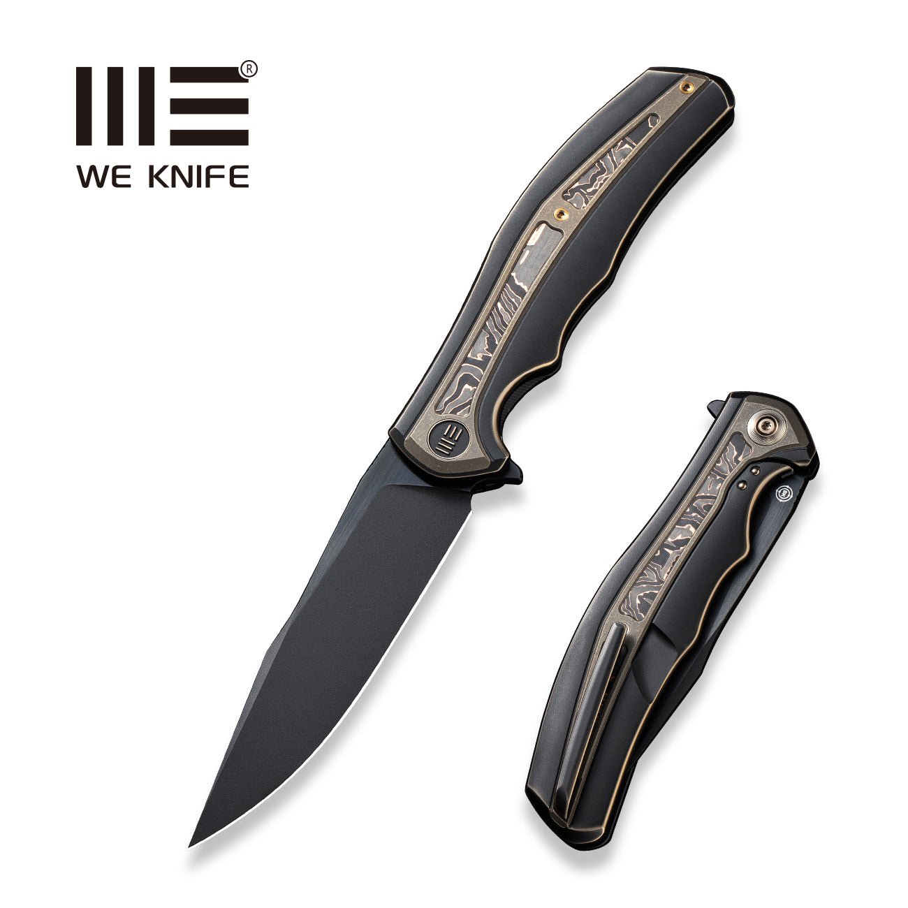 WEKNIFE Zonda CPM-20CV钢 钛+碳纤维柄 WE22016-3 青铜色 3504