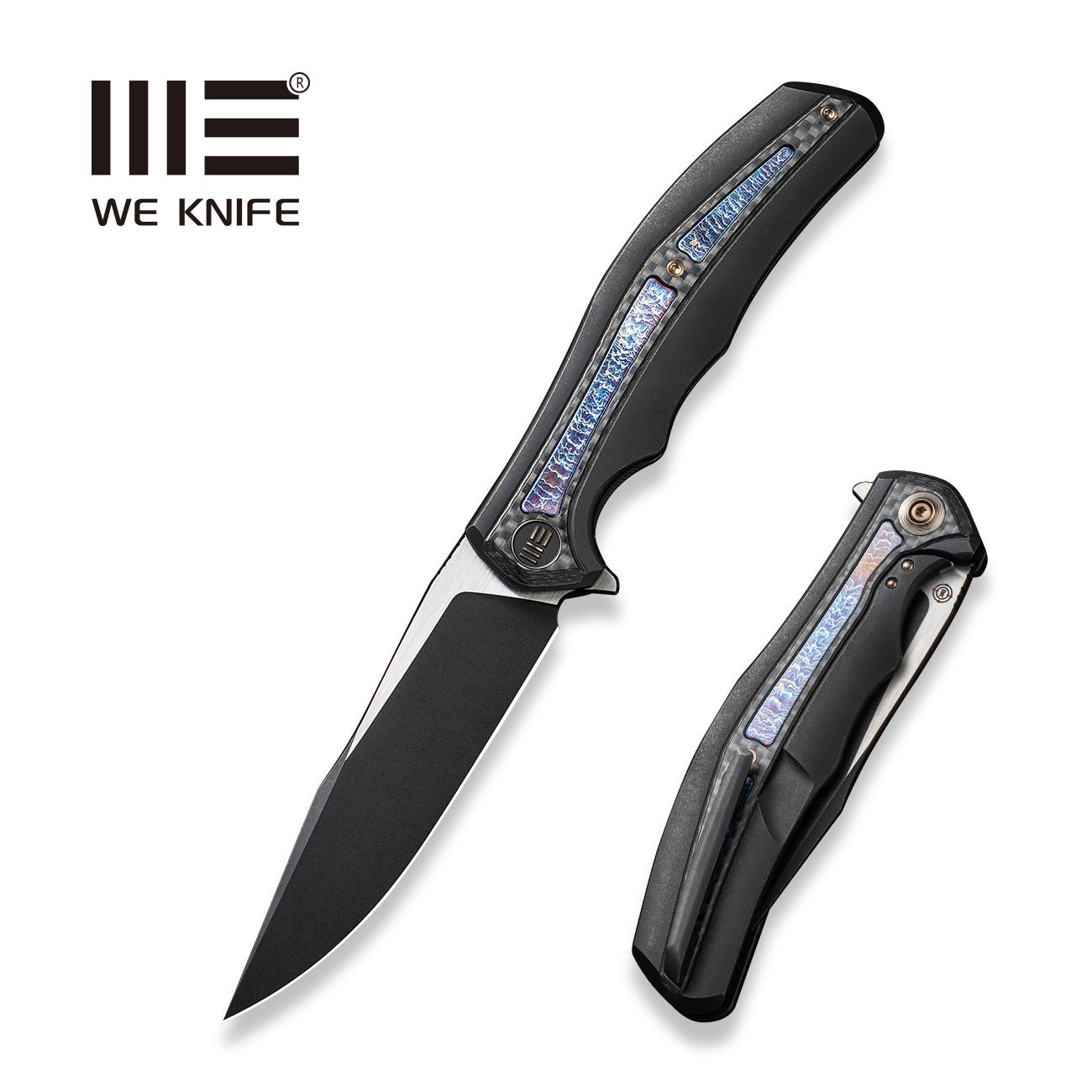 WEKNIFE Zonda CPM-20CV钢 钛+碳纤维柄 WE22016-1 黑色 3431