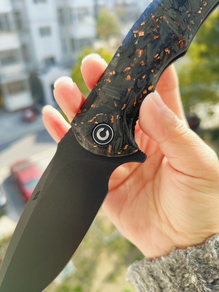 CIVIVI Praxis 9Cr18MoV钢 碳纤维+树脂柄 C803I 黑色 601