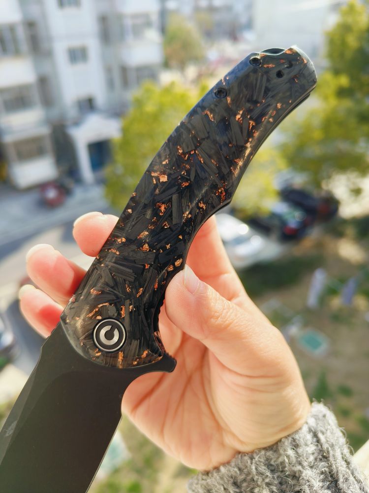 CIVIVI Praxis 9Cr18MoV钢 碳纤维+树脂柄 C803I 黑色 601