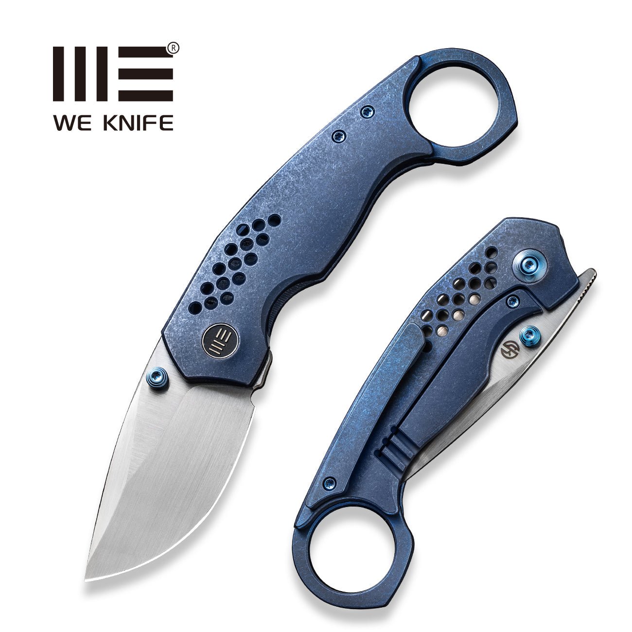 WEKNIFE Envisage CPM-20CV钢 钛柄 WE22013-4 蓝色 2446