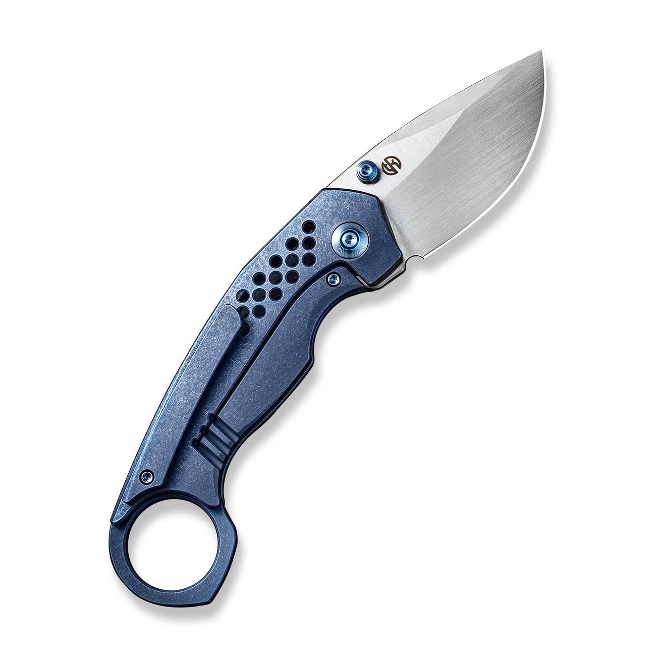 WEKNIFE Envisage CPM-20CV钢 钛柄 WE22013-4 蓝色 2446