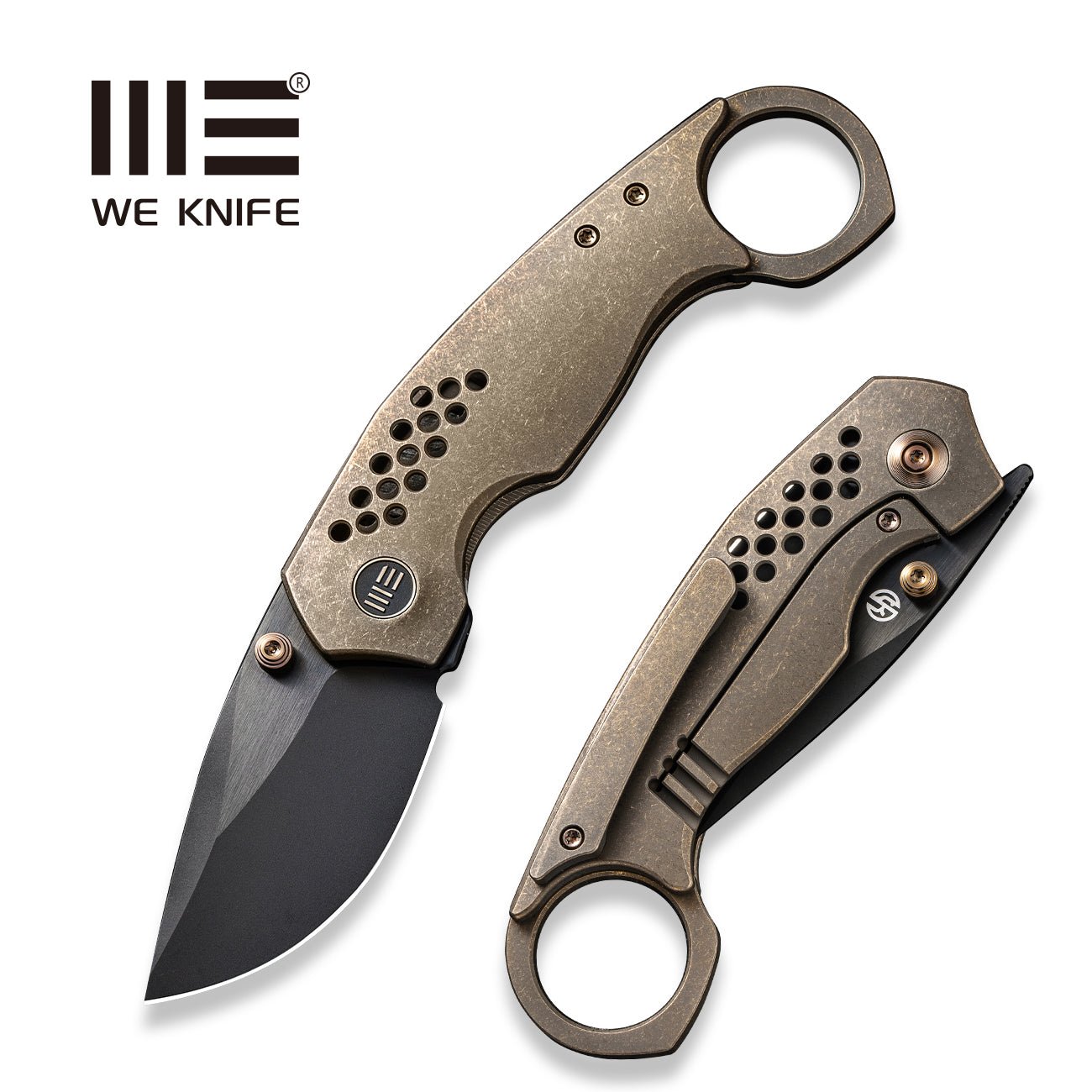 WEKNIFE Envisage CPM-20CV钢 钛柄 WE22013-3 棕色 2446