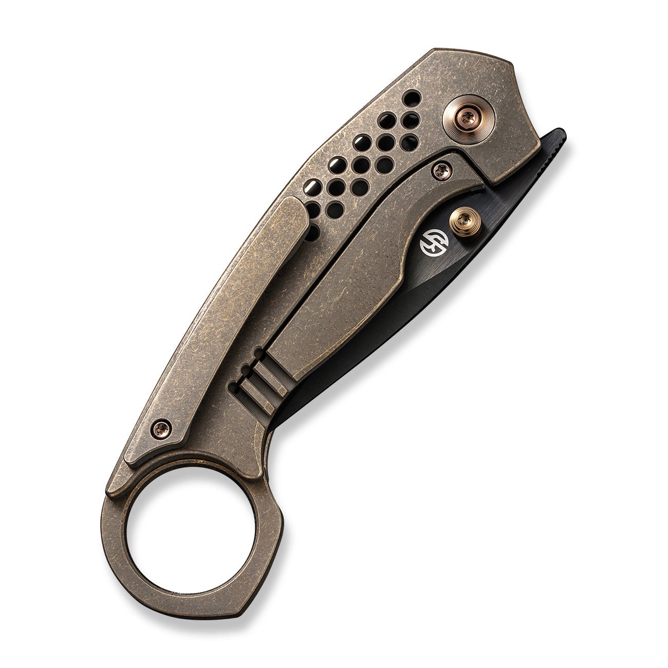 WEKNIFE Envisage CPM-20CV钢 钛柄 WE22013-3 棕色 2446