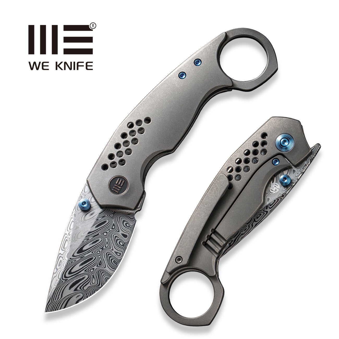 WEKNIFE Envisage 大马士革钢 钛柄 WE22013-DS1 灰色 5366