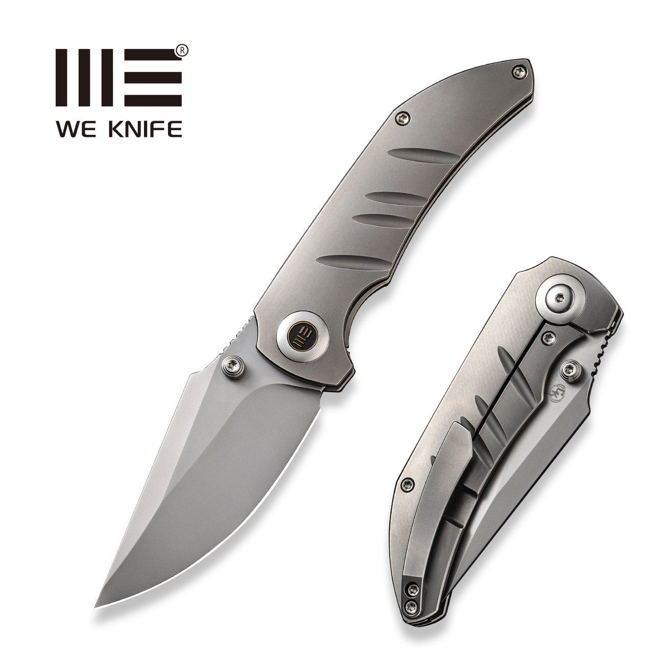 WEKNIFE Riff-Raff CPM-20CV钢 钛柄 WE22020B-4 灰色 2227