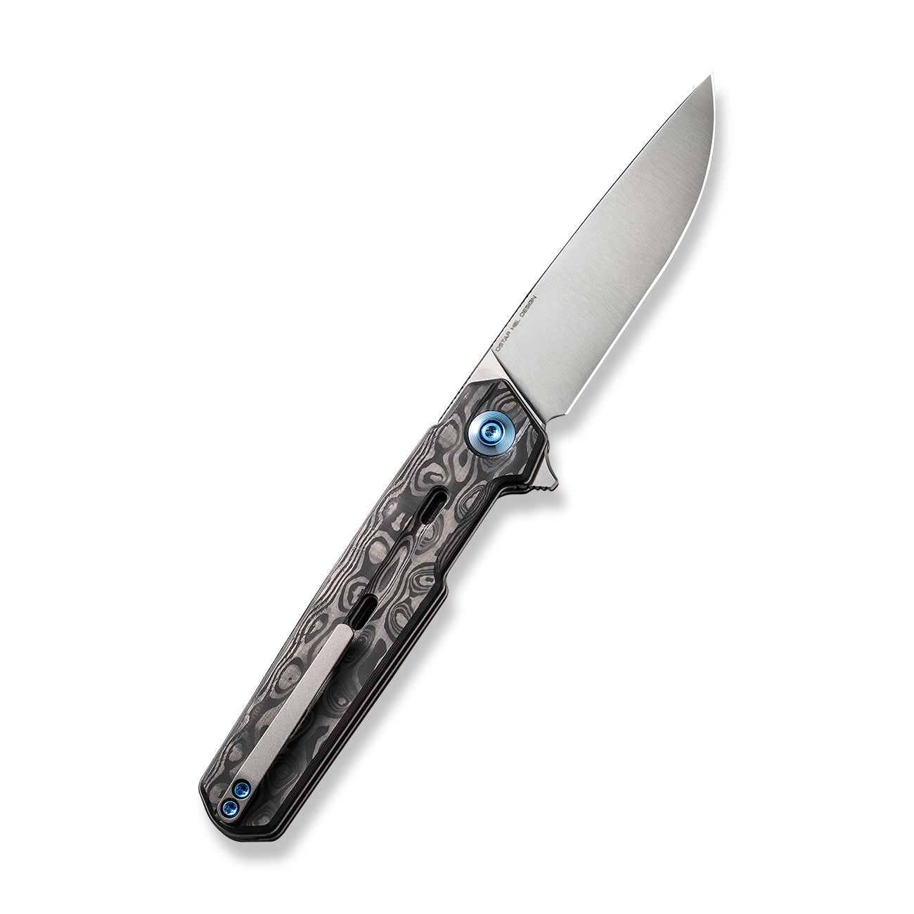 WEKNIFE Navo CPM-20CV钢 碳纤维+钛柄 WE22026-2  1657