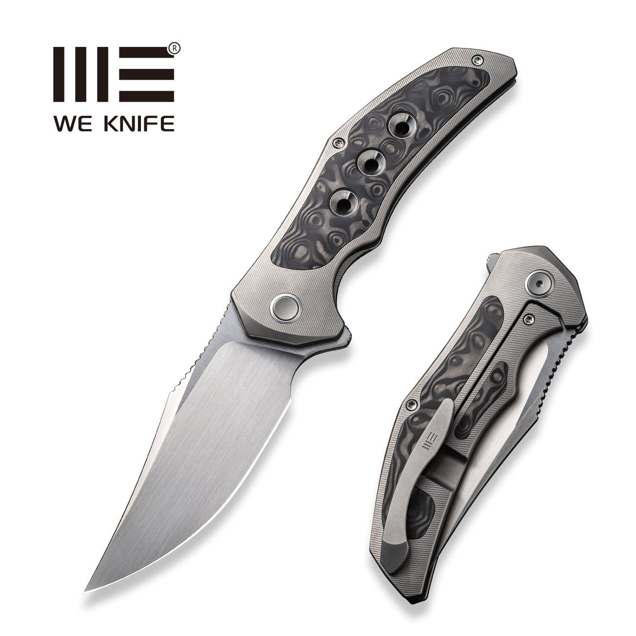 WEKNIFE Magnetron CPM-20CV钢 钛+碳纤维柄 WE18058-2  3088