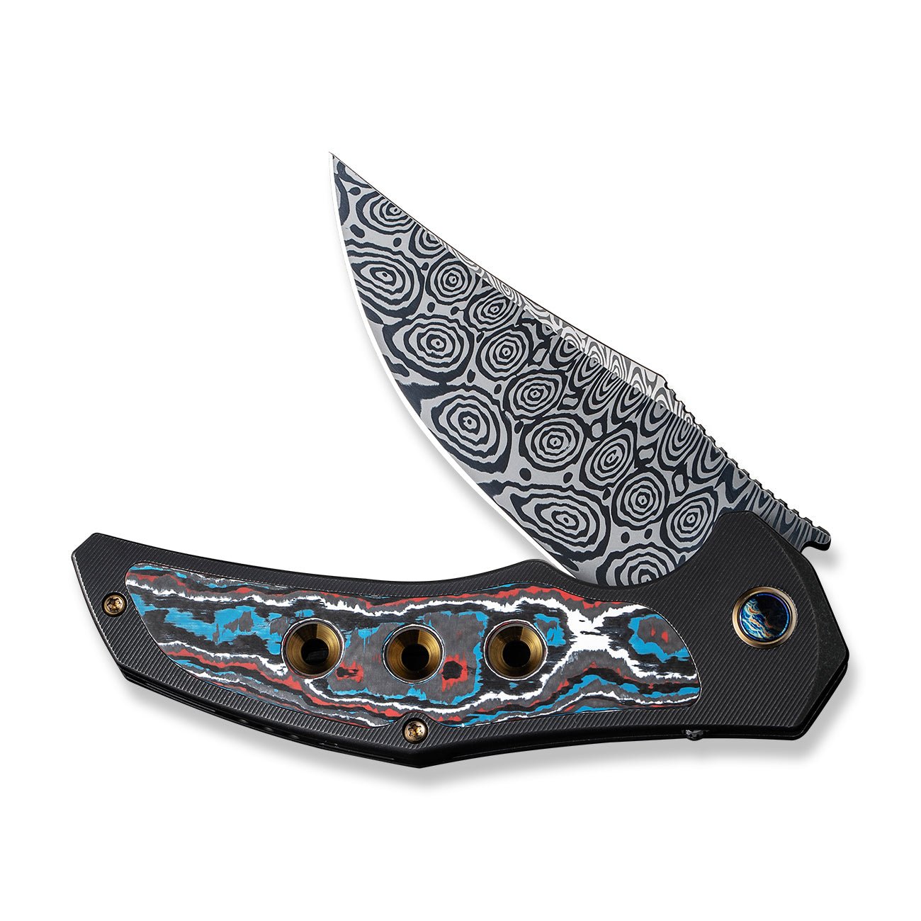 WEKNIFE Magnetron 大马士革钢 钛+碳纤维柄 WE18058-DS1 6234