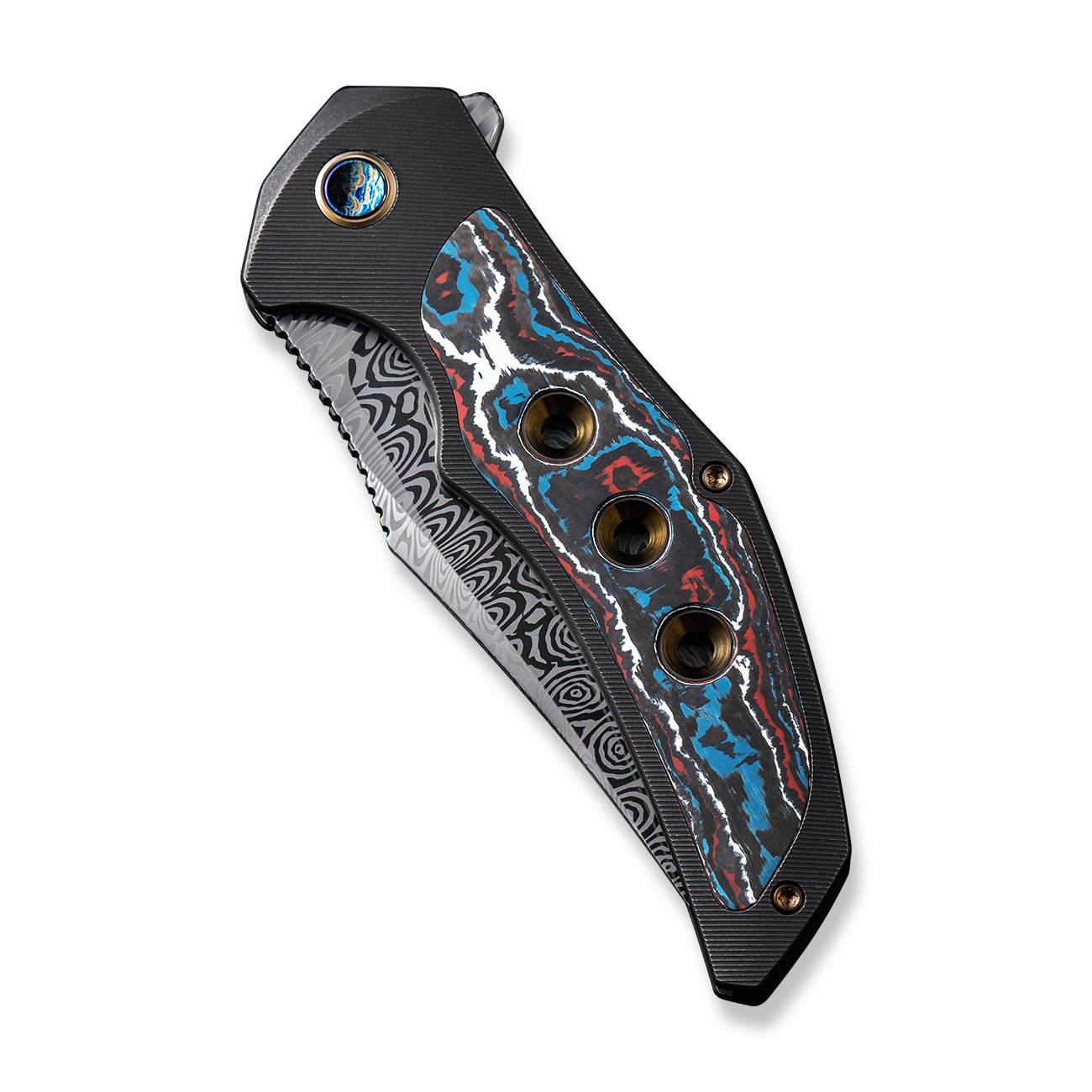 WEKNIFE Magnetron 大马士革钢 钛+碳纤维柄 WE18058-DS1 6234